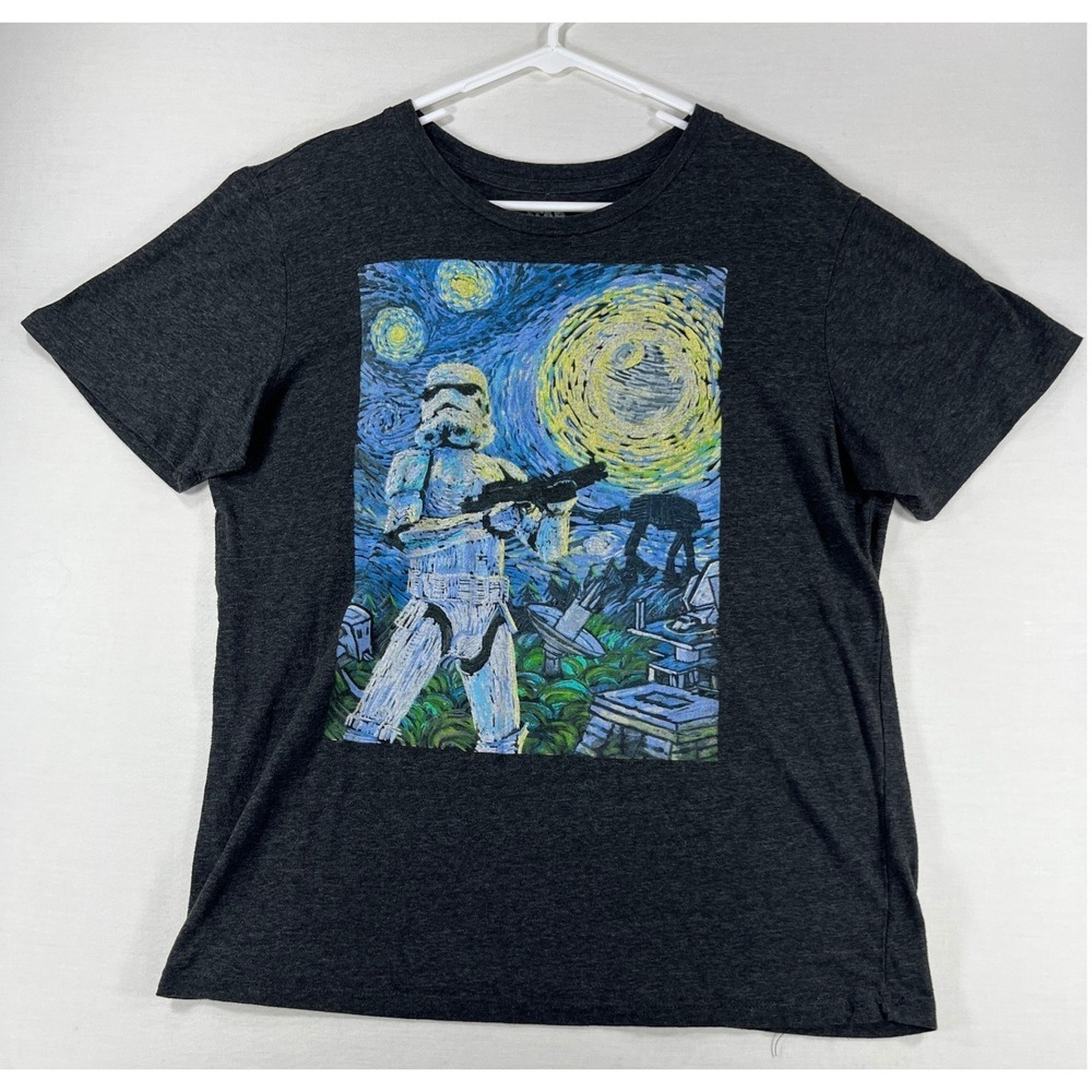 Fifth Sun Mens Charcoal Heather Sci-Fi Art Mashup Graphic Tee Size L